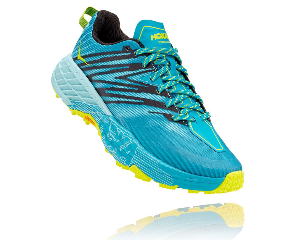 Hoka One One Speedgoat 4 Terränglöparskor Dam Turkos/Blå - SE-7304256